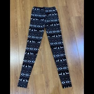 Derek Heart Nordic Velvet Leggings Juniors Small